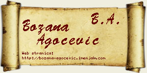 Božana Agočević vizit kartica
